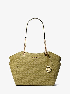 Bolso de hombro Jet Set grande con logotipo