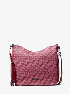 Nayla Medium Signature Logo Messenger Bag