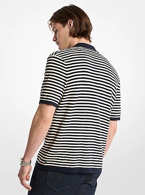 Chemise tricot&eacute;e &agrave; rayures
