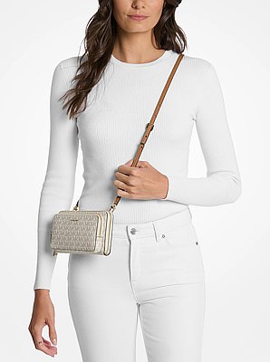 Jet Set Large Signature Logo Convertible Crossbody Bag