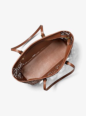 Quinn Large Laser-Cut Logo Tote Bag