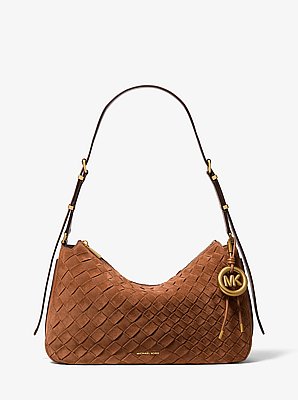 Nolita Medium Hand-Woven Suede Shoulder Bag