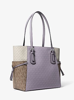 Voyager Large Color-Block Signature Logo Tote Bag