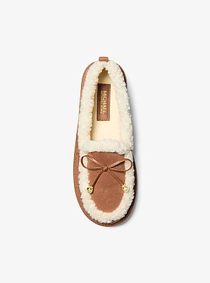 Jo Polyester Microsuede and Sherpa Moccasin 