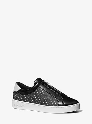 Keaton Embellished Signature Logo Zip-Up Trainer