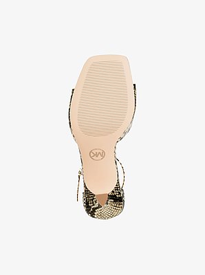 Amali Metallic Snake Embossed Sandal
