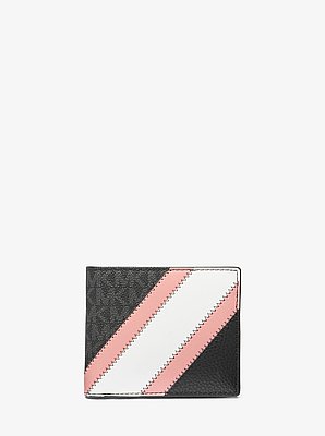 Billetera plegable Cooper con logotipo y franja