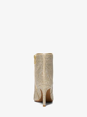 Dorothy Embellished Glitter Chain-Mesh Ankle Boot