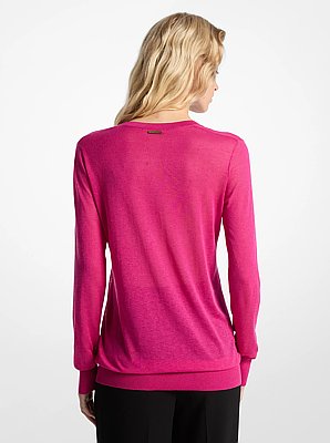 Silk Blend V-Neck Sweater