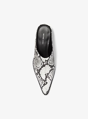 Nash Snake Embossed Leather Mule