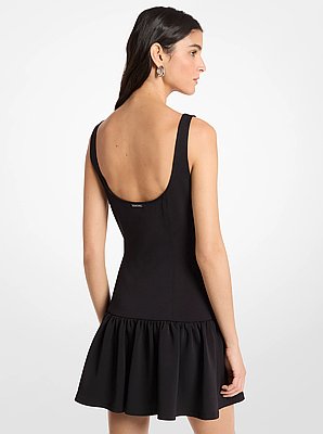 Double-Knit Crepe Drop-Waist Dress