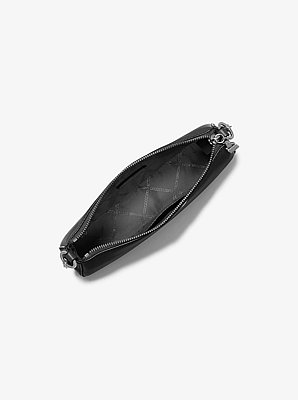 Pochette mediano de piel con cadena de eslabones y logotipo imperio