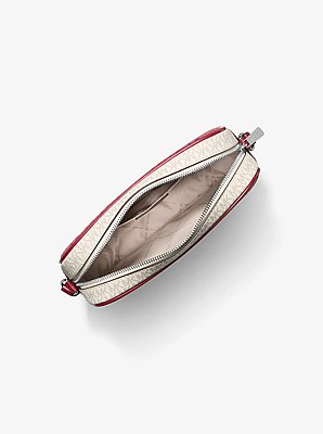 Jet Set Travel Large Signature Logo Color-Block Camera Crossbody Bag