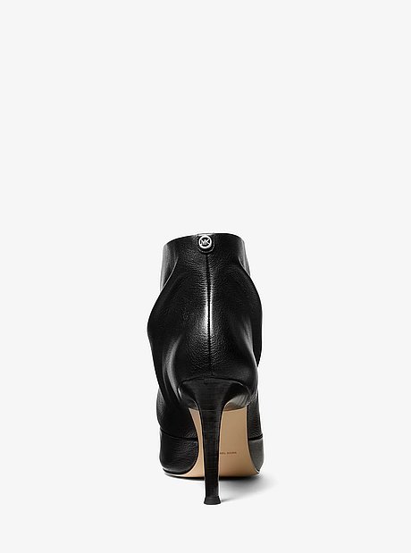 Raelynn Leather Open-Toe Ankle Boot