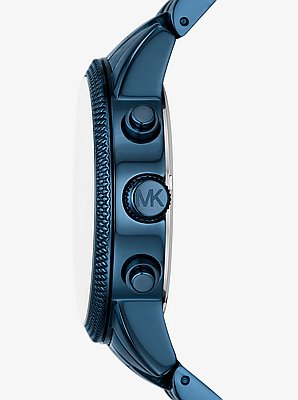 Oversized Hutton Blue-Tone Watch