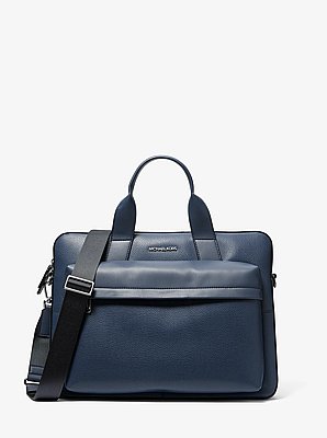 Pacey Medium Pebbled Leather Pocket Briefcase