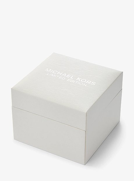 Limited-Edition Mini Sage Pav&eacute; Silver-Tone Watch