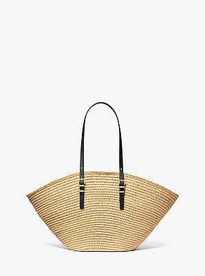 Isa Large Hand-Crocheted Straw Tote Bag