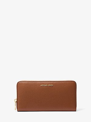 Jet Set Large Pebbled Leather Wallet