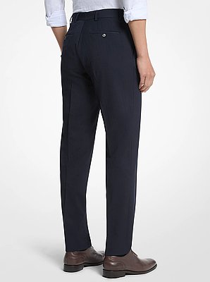 Slim-Fit Dobby Stripe Trousers