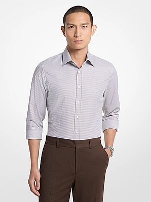 Slim-fit-Hemd aus Stretch-Baumwoll-Dobby