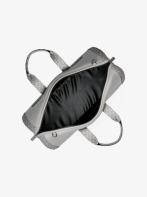 Cooper Pebbled Leather and Signature Logo Duffel Bag