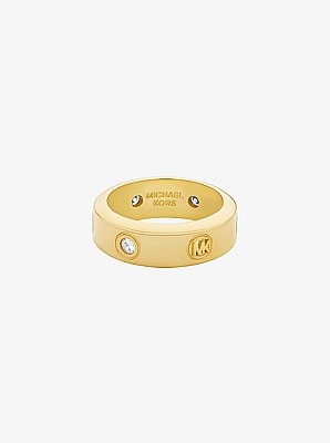 Pav&eacute; Logo Ring