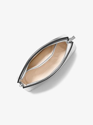 Petite pochette convertible Athena en cuir m&eacute;tallis&eacute;