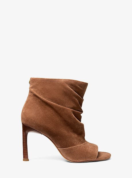 Raelynn Suede Open-Toe Ankle Boot