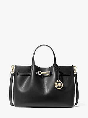 Carson Medium Pebbled Leather Satchel
