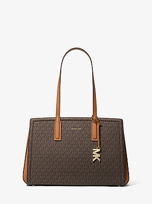 Cabas Laila de taille moyenne &agrave; logo Signature