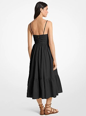 Abito longuette in popeline di cotone