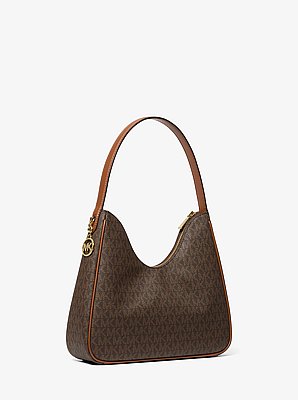 Nayla Small Signature Logo Hobo Shoulder Bag