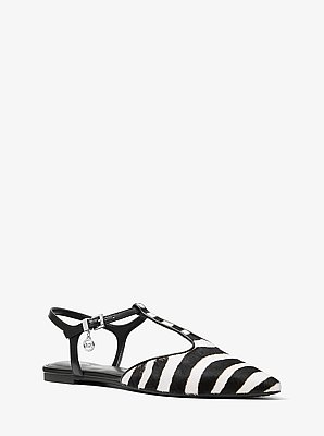 Cherie Flex Zebra Print Calf Hair Flat
