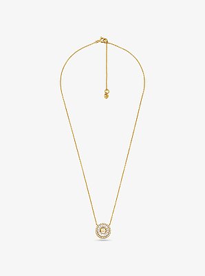 Collier en argent sterling &agrave; placage en m&eacute;tal pr&eacute;cieux &agrave; halo et &agrave; pav&eacute;