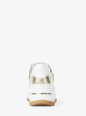 Hayes Embellished Metallic Leather Platform Sneaker