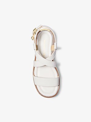 Sandalo stile espadrilla Lynne in pelle con plateau