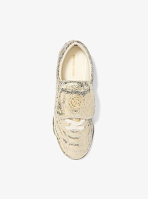 Kyler Metallic Crackled Suede Sneaker