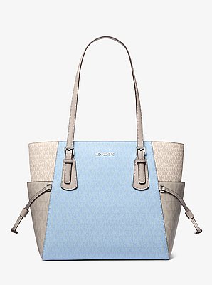 Voyager Large Color-Block Signature Logo Tote Bag