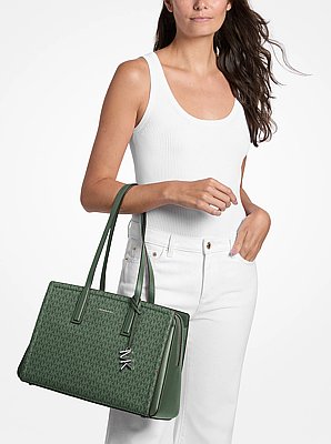Laila Medium Signature Logo Tote Bag