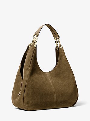 Ellie Large Suede Shoulder Bag