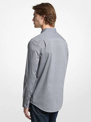 Diamond Print Stretch Cotton Shirt
