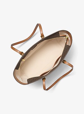 Quinn Large Signature Logo and Leather Tote Bag