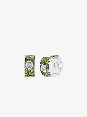 Aretes tipo huggie en pav&eacute;