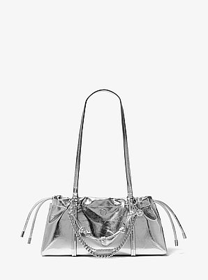 Matilda Small Metallic Cinched Shoulder Bag