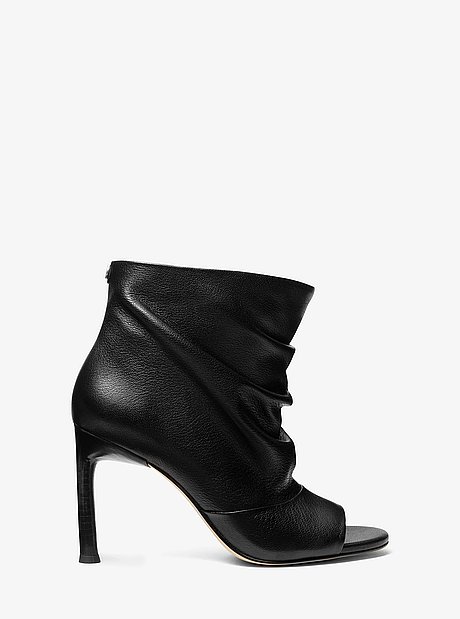 Raelynn Leather Open-Toe Ankle Boot