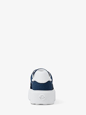 Zapato deportivo Romey con plataforma de denim acolchado