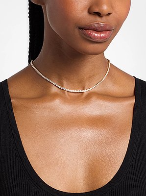 Collar de tenis con pav&eacute;