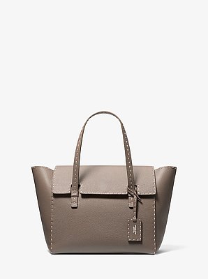 Sophia Hand-Stitched Pebbled Leather Satchel