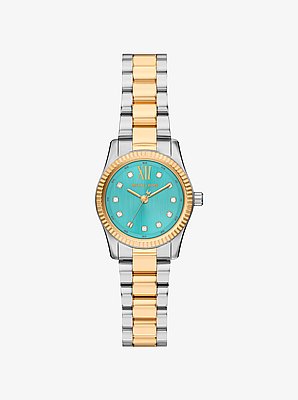 Petite Lexington Pav&eacute; Two-Tone Watch